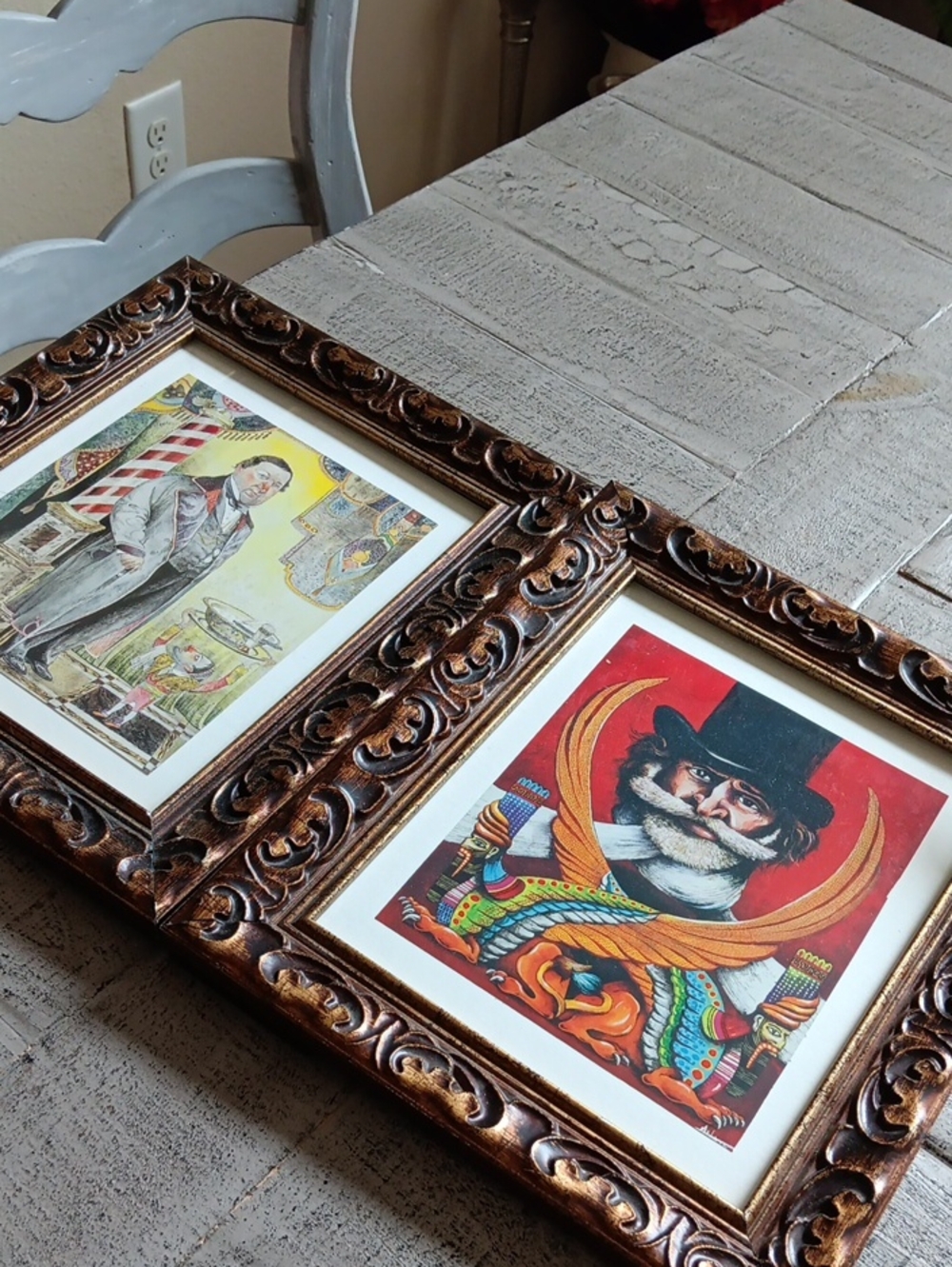 Bjorn Wiinblad Dallas Opera Giuseppe Verdi Framed Art Pair Set